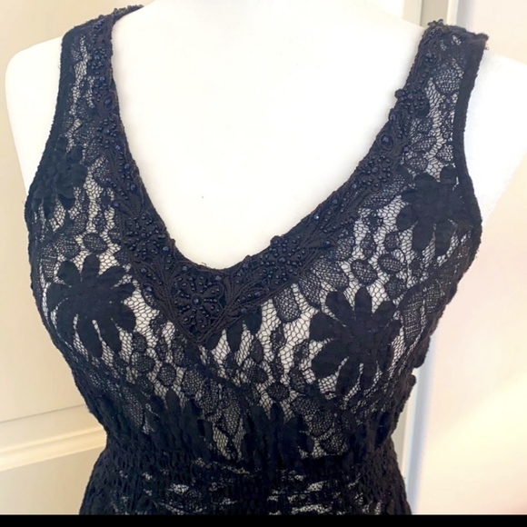 EUC Free People Black Lace Dress - Picture 7 of 12